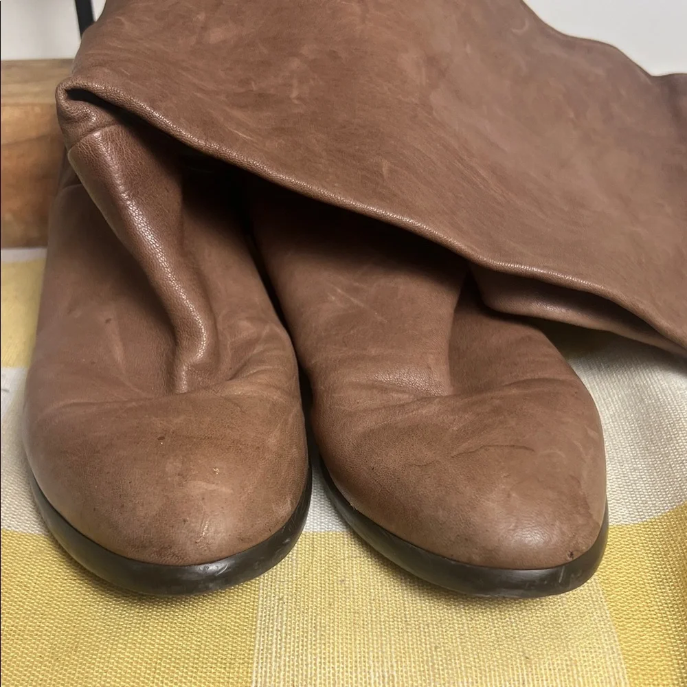 J. Crew Made in Italy  Brown Leather Combat Boots - Picture 5 of 13